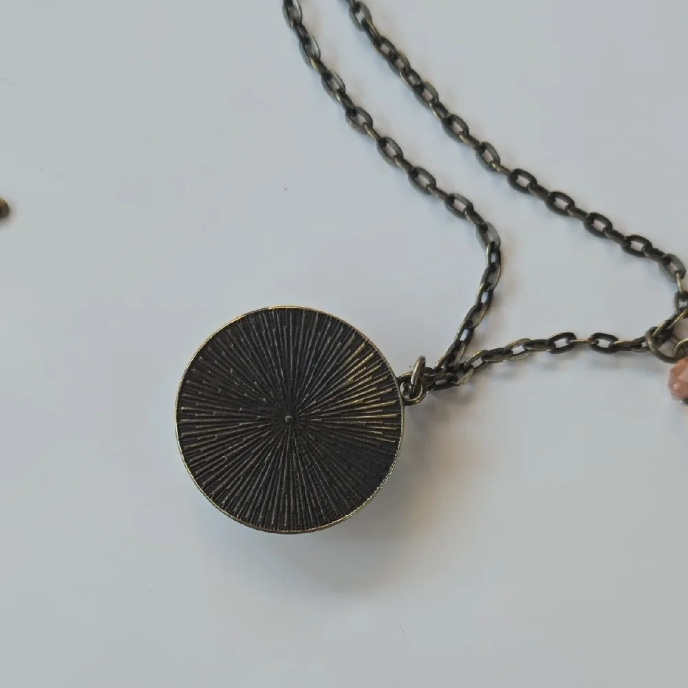 Inspirational‎ Pendant Necklace with Pink Beads